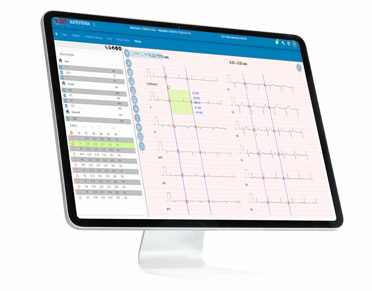SUITESTENSA ECG Data Management, dedicated to electrocardiography totally based on HTLM5 technology