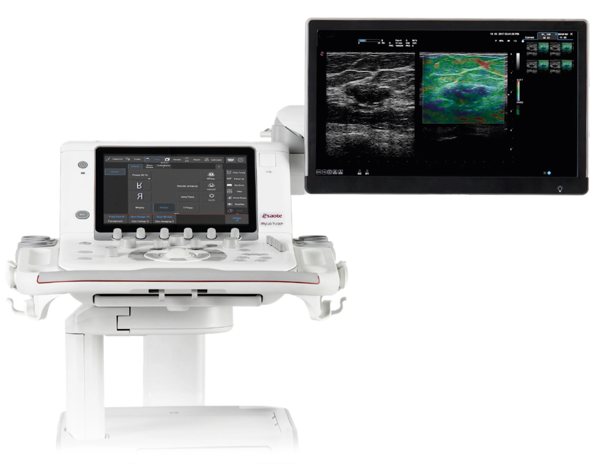 MyLab™9 Platform, an ultrasound system designed to support a full range of shared service diagnostic imaging environments