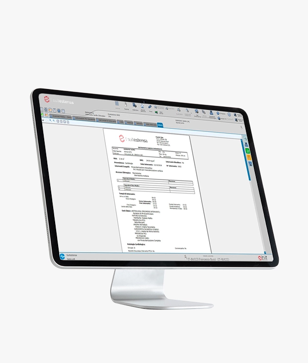 SUITESTENSA Cardio Surgery Data Management, dedicated to the management of activities related to cardiac surgery