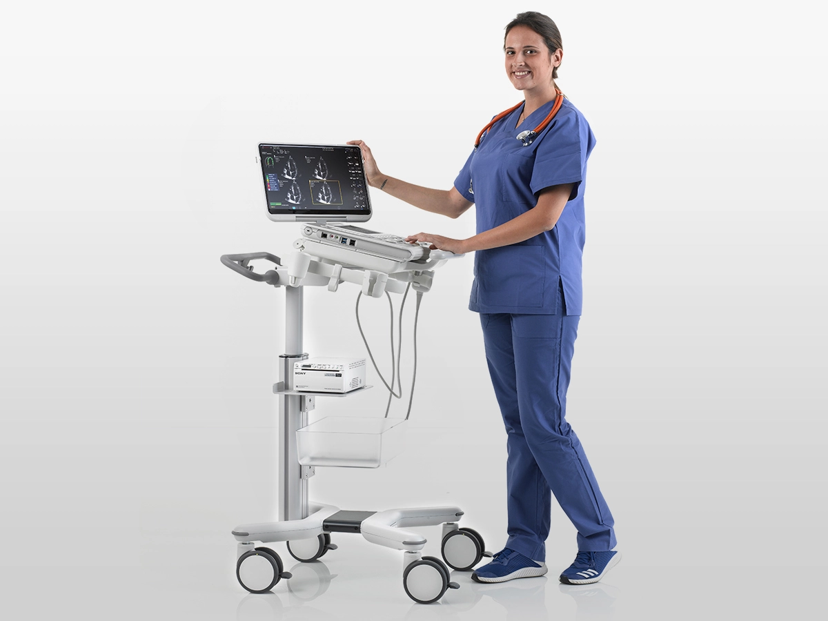 MyLab™ Sigma includes built-in touchscreen and rotating and tilting monitor.