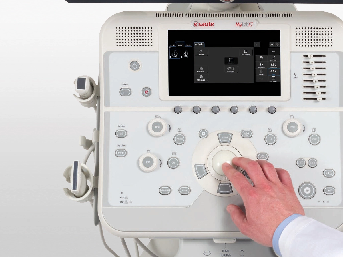 MyLab™X7 ultrasound system console for optimised workflow